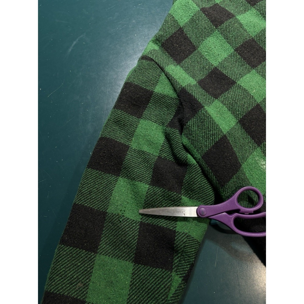 Vtg 70s Woolrich Mackinaw Jacket Green Buffalo Plaid North Maine Woods Patch L - Picture 16 of 16